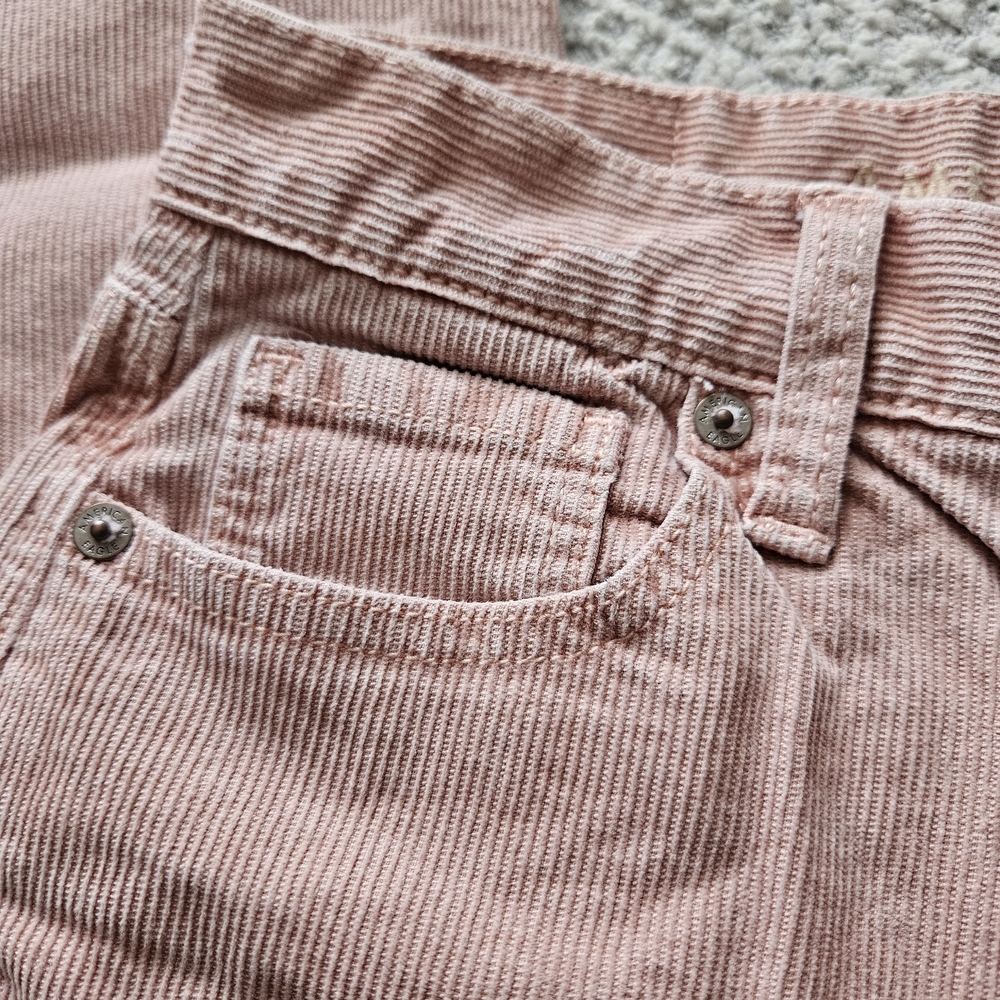 AMERICAN EAGLE Pink Corduroy Pants Cotton Blend 00 Regular AE - Picture 5 of 9